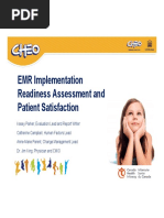 EMR Implementation Readiness Assessment and Patient Satisfaction