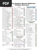 Tri-City Baptist Church Ministries Campus Directory