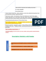 Descriptive Statistics With Pandas: Data Handling Using Pandas - II