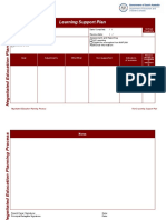 NEP Part 3 Learning Support Plan