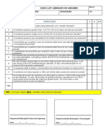 Check List - Liberação de Andaimes