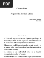 Chapter Four Prepared by Befekdu Dhaba: Addis Ababa, Ethiopia, May 2020