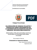 Valorización de Cenizas Volantes Y Cenizas de Fondo Procedentes de La Incineración de Residuos Sólidos Urbanos: Revisión Bibliografica