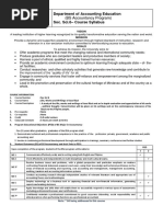 (BS Accountancy Program) : Department of Accounting Education Soc. Sci.6 - Course Syllabus