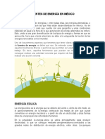 Fuentes de Energía en México