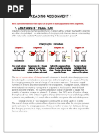 Reading Assignment 1: 1. Charging by Induction