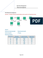 Operations Management Homework - Bottleneck