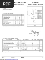 Semiconductor KTC8550S: Technical Data