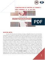 Folleto Informativo Rastros de Sangre e Infografías Forenses