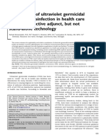 Applications of Ultraviolet Germicidal Irradiation Disinfection in Health Care Facilities: Effective Adjunct, But Not Stand-Alone Technology