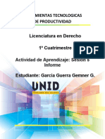 Herramientas Tecnologicas de Productividad Licenciatura en Derecho 1° Cuatrimestre