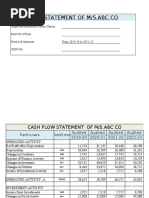 Cash Flow Statement of M/S.Abc Co