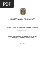 Curso Taller de Conservación para Archivos