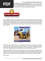 Komatsu WB97R-2 Backhoe Workshop Service Repair Manual This Is The Highly Detailed