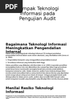 Dampak Teknologi Informasi Pada Pengujian Audit