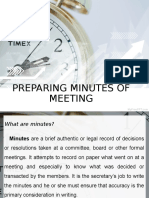 Minutes of Meeting Template