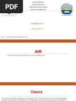 Experiment No - 4: University of Zakho College of Engineering Department of Petroleum Eng Laboratory of Drilling Fluid