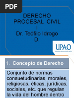 Derecho Procesal Civil I Dr. Teófilo Idrogo D