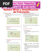 Número Mixto y Simplificación de Fracciones para Quinto de Primaria