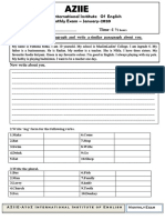 Atoz International Institute of English Monthly Exam - January-2020 Time - 1