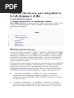 Convenio Internacional para La Seguridad de La Vida Humana en El Mar