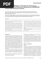 Cross-Cultural Validation of The Scales For Outcomes in Parkinson's Disease-Psychosocial Questionnaire (SCOPA-PS) in Four Latin American Countries