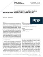 (13383973 - Slovak Journal of Civil Engineering) Characterization of Bitumen Binders On The Basis of Their Thermo-Viscous Properties