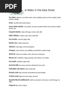 Food Webs in The Kelp Forest Info