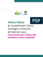 Politica Publica Ciencia y Tecnologia e Innovación