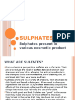 Sulphates: Sulphates Present in Various Cosmetic Product