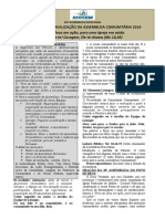 Assembleia. Roteiro Da Assembleia Comunitária e Paroquial - Final