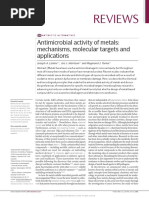 Reviews: Antimicrobial Activity of Metals: Mechanisms, Molecular Targets and Applications