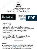 Active Directory Security: Beyond The Easy Button: Sean Metcalf