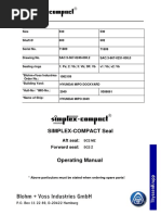 Operating Instructions, 1082109, SIMPLEX-COMPACT Seals PDF