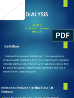 Dialysis: Aneez. K I Year Msc. Nursing Ems Con