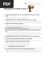 Pioneers Background Sheet 6 Quiz: Name