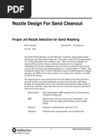 Nozzle Design For Sand Cleanout