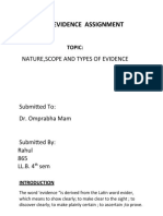 Law of Evidence Assignment