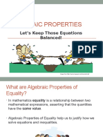 Algebraic Properties: Let's Keep Those Equations Balanced!