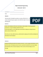 Object Oriented Programming Lab Journal - Lab 12