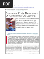 Assessment Crisis: The Absence of Assessment For Learning