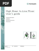 High Shear In-Line Mixer User's Guide: Technical Description Installation Operating Instructions Maintenance