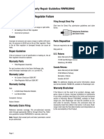 RWRG0042 - Air Filter Regulator Failure: Pre-Authorized Warranty Repair Guideline RWRG0042