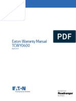 Eaton Warranty Manual: TCWY0600