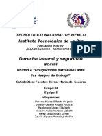 Las Obligaciones de Los Patrones Ante Los Riesgos de Trabajo