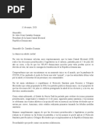 Carta A La Junta Central Electoral de República Dominicana