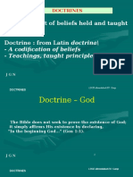 A Belief or Set of Beliefs Held and Taught by A Church. Doctrine: From Latin Doctrina