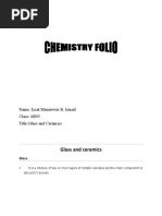 Folio Chemistry Form 4 (Ceramics and Glass)