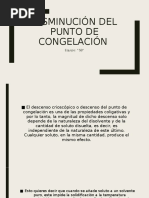 Disminución Del Punto de Congelación