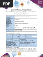 Guía de Actividades y Rúbrica de Evaluación - Tarea 4 - Matrices de Evaluación de Textos